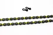 PYC DLC 11 Bicycle Bike Chains for 11-Speed Shimano/Campy/Sram use Black&Yellow