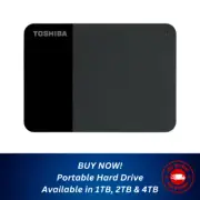Toshiba External Hard Drive 1TB 2TB 4TB Portable Canvio Ready SuperSpeed USB 3.2