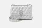 Aldo Piccaro Small Silver Handbag Crossbody Rhinestone Clasp - NWT