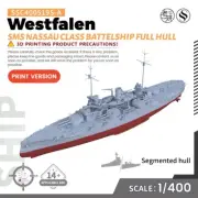SSMODEL 519S-A 1/400 Military Model Kit SMS Nassau Class Westfalen Battelship