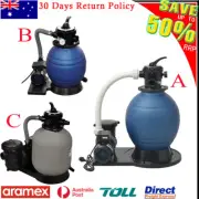 Sand Filter Pump with Multiport Valve Swimming Pool Cleaning Filtration System