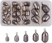 Fishing Weights Kit Fishing Sinkers Set Eco-Friendly Iron Sinker Weight Fishing Bass Casting Fishing Weights Assortment Tackle Box