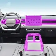 LQUNGE Car interior Center console transparent TPU protective film Anti scratch sticker LCD screen PPF,For JETOUR X-1 2023-2024