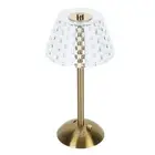 Portable Crystal LED Table Lamp 3-color Table Lamp Dimmable Touch Control Rechar