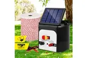 Giantz Fence Energiser 8KM Solar Powered Electric 500M Poly Wire Insulator