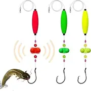 Catfish Fishing Set, Catfish rattles, 2025 NewFishing Hook Takedown Rigs, Double Rattle Beads and Double Hook Rig, Float Tackle Rig Peg, Circle Hooks with Rattler Equipment