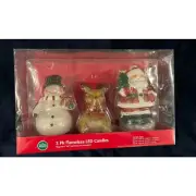 3 Pack of Christmas Flameless LED Candles