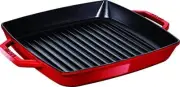 staub Staub "Pure Grill Square Cherry 23cm" Grill Pan Two-handed Casting Hollow