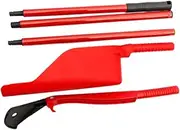 Amagogo Long Handle Gutter Scoop Leaf Grabber Scoop Removable Versatile Leaf Cleaning Tools Telescopic Gutter Cleaning Tool