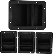 SHINEOFI 4pcs Speaker Handle Speaker Handles Carrier Small Replacement DIY Side for Amplifier Supplies Black Plastic