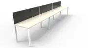 New RapidLine Infinity 3 Person Desk 5400mm x 700mm Single Sided Metal Workstati