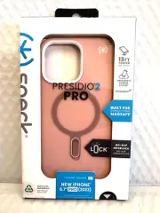Speck - Presidio2 Pro Click Case w/ MagSafe for Apple iPhone 15 Pro Max - Pink