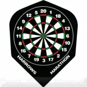 6 Dart Flights Harrows Marathon Standard " Dartboard "