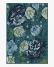 200' x 290' | Machine Washable Runner Rug | Kid & Pet Friendly | Indoor Rug | Camellia Midnight Rug | Ruggable