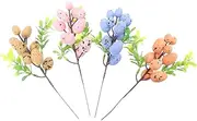 4pcs Easter Egg Cuttings Egg Cups Decorative Egg Branch Bird Egg Nest White Eggs for Crafts Fake Eggs to Decorate Jumbo Eggs Dinosaur Egg Mini Eggs Egg Tree Egg Party Foam