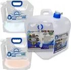 3Pc/5Pc Premium Collapsible Water Container Bundle Cube + Bag, No BPA Camping Dr