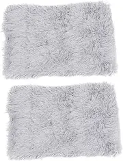 TOGEVAL 2 Pcs Super Soft Pet Blanket Warm Cozy for Dogs Cats Plush Material Winter Grey