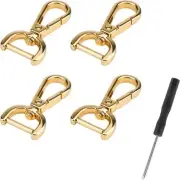 4pcs Snap Hook Swivel Clasp, Replacement D-Rings Swivel Snap Hooks with 1pcs
