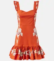 [La DoubleJ] La DoubleJ Gingerbread cotton-blend minidress UK 16 orange