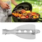 Camping Spatula Folding Barbeque Grill Shovel Frying Stainless Steel MX AU