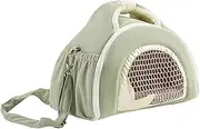 Guinea Pig Carrier Bag with Mesh Window,Breathable, Small Animals Carrying Case,Portable for Small Pet, Green