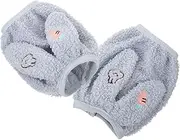 [SAFIGLE] 1pair Cartoon Arm Sleeves for Boys and Girls Plush Oversleeve Protector for Toddlers Cute Design Grey Bunny Style for Easy to Clean and Charming