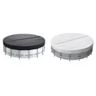Round Swimming Pool Cover For Above Ground Frame Home Garden Outdoor Foldable