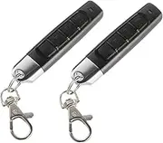ASHDEL 2 Packs 433MHz Car Alarm Garage Door Remote Controller Duplicator Clone Code Scanner Transmitter Security Alarm Electronic Gates 4 Keys Remote Control Key Duplicator,Black