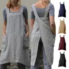 Cotton Cross Back Apron Housework Baking Chef Kitchen Wrap Florist Dress