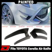 Matte Black DTO Front Canard Vent Splitter Air Knife Fits TOYOTA Corolla Auris (for: Toyota)