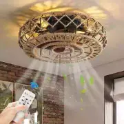 EAQUIL Aslaka 16 in. 20 in. Smart Indoor White Low Profile Standard Ceiling Fan