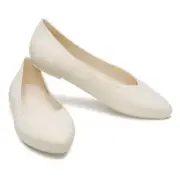 CROCS Brooklyn Pointed Flat 210169-160 Stucco US W 5-9