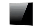 Salvatore Angelotti Toughened 90cm x 75cm Black Glass Kitchen Splashback