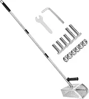 Sand Scoop,Detecting Sand Shovel | Long Handle Scooper Stainless Steel Rake Anti-Slip Digging Tool for Hunting Beach Sifting