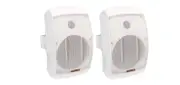 Redback High Quality 30W 2 Way 8 Ohm 100V White 5 inch Wall Speakers Pair