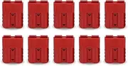 Aswalling 10PCS Anderson Style Plug Connector Set 50A with Anderson Handle Forklift Battery Charging Quick Connectors Set Red