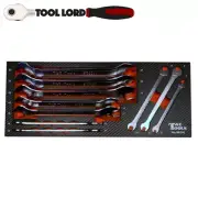 T&E 10 Piece Metric Super Thin Double Open End Spanner Set in EVA Foam 99310