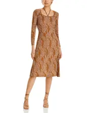Misook Metallic Jacquard Dress