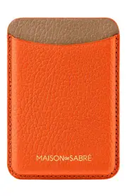 MAISON de SABRÉ Leather MagSafe Wallet in Manhattan Sandstone at Nordstrom One Size