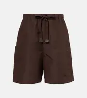 [Max Mara] Max Mara Quebec linen and silk shorts UK 14 brown