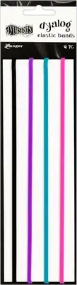 4 Pack Dyan Reaveley's Dylusions Dyalog Notebook Elastic Bands 4/PkDYT60550