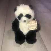 7" VINTAGE RUSS BERRIE Cute Ping Panda Bear Seated Timeless Teddies NWT