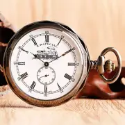 Mens Pocket Watch Mechanical Grey Case Open Face Hand-winding Fob Watches Gift