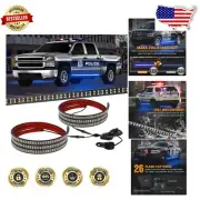Emergency LED Warning Lights Strip - 70 Inch Blue Strobe for Vehicles (2PCS)