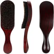 Bristle Brush,Natural Beech Wood Reinforced Bristles Comb,Beard Styling Stiff Br