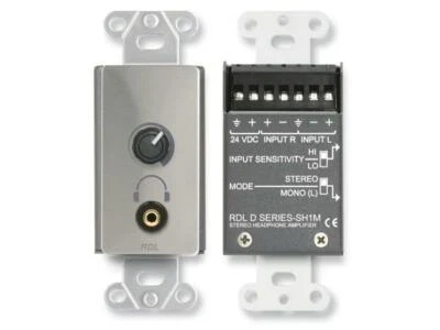 RDL DS-SH1M Stereo Headphone Amplifier/User Level Control/Mini-Jack/Stainless