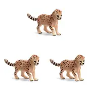 3x Schleich 2.5'' Cheetah Baby Wildlife Animal Action Figure Kids/Child Toy 3-8y