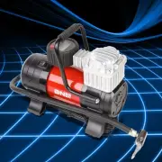 Portable 0-125 PSI Air Pump Pressure Compressor Gauge Auto Car Tire Inflator