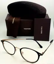 New Tom Ford Reading Glasses TF 5528-B 002 49-20 145 Black & Gold Frames Readers