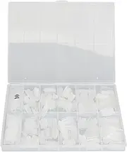 504pcs Nail Art Tips DIY Breathable Double Sided Frosted Multi Functional False Manicure Nails Tips Suitable for Halloween Christmas Parties Events (08#)
